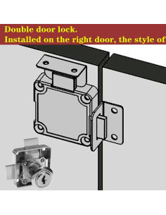 Cerradura de Doble Puerta Dczonihup con Llave Universal 2 Pcs 2