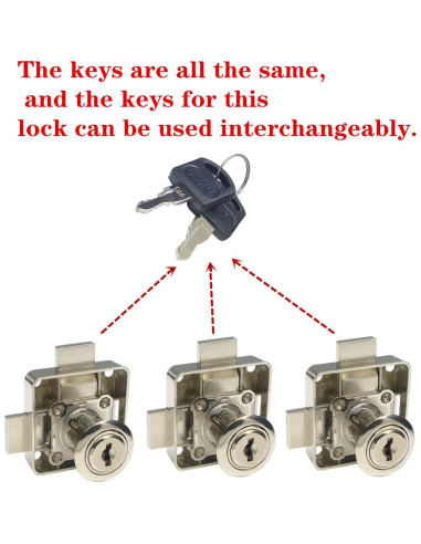 Cerradura de Doble Puerta Dczonihup con Llave Universal 2 Pcs