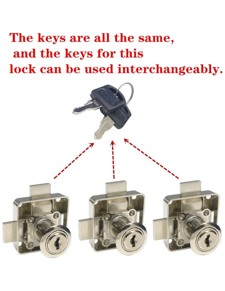 Cerradura de Doble Puerta Dczonihup con Llave Universal 2 Pcs