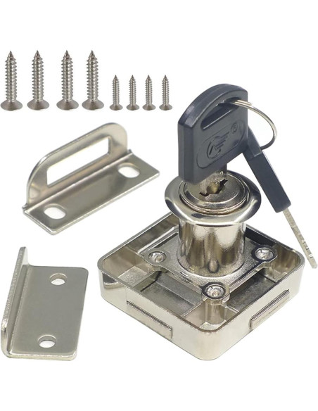 Cerradura de Doble Puerta Dczonihup con Llave Universal 2 Pcs