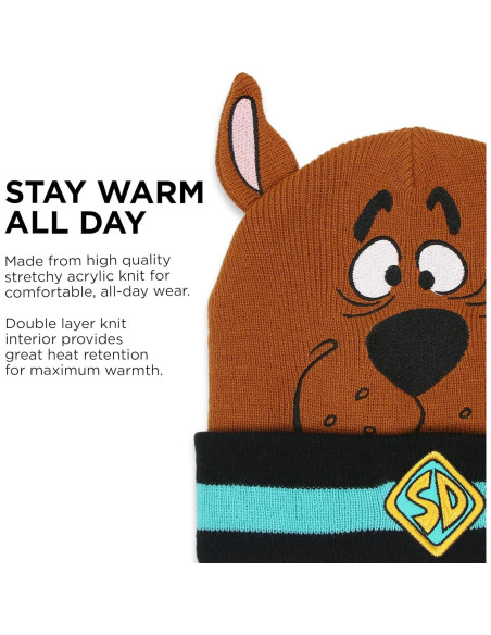 Gorro de punto Scooby Doo para niños y adultos - Talla Única