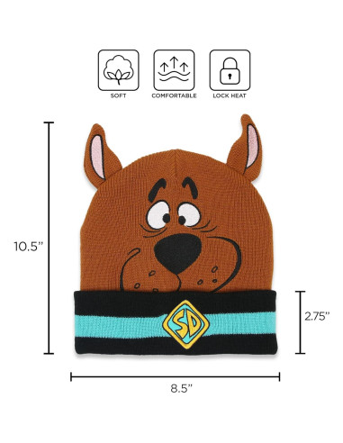 Gorro de punto Scooby Doo para niños y adultos - Talla Única