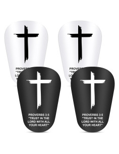 2 Pares Mini Espinilleras Fútbol DERTE 8.5x6 cm Cruz de Fe