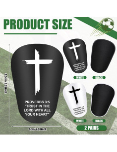 2 Pares Mini Espinilleras Fútbol DERTE 8.5x6 cm Cruz de Fe 2
