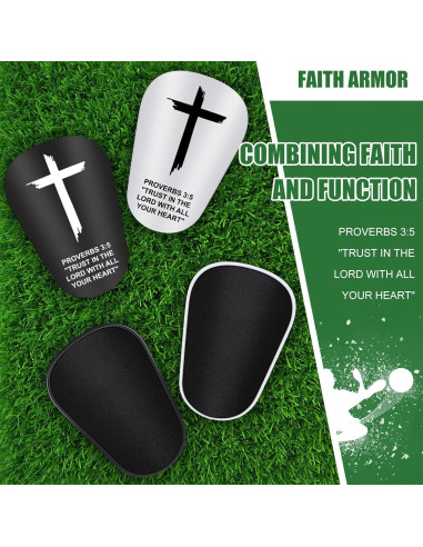 2 Pares Mini Espinilleras Fútbol DERTE 8.5x6 cm Cruz de Fe