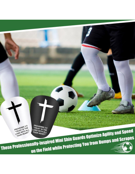 2 Pares Mini Espinilleras Fútbol DERTE 8.5x6 cm Cruz de Fe