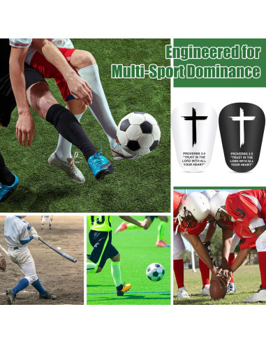 2 Pares Mini Espinilleras Fútbol DERTE 8.5x6 cm Cruz de Fe