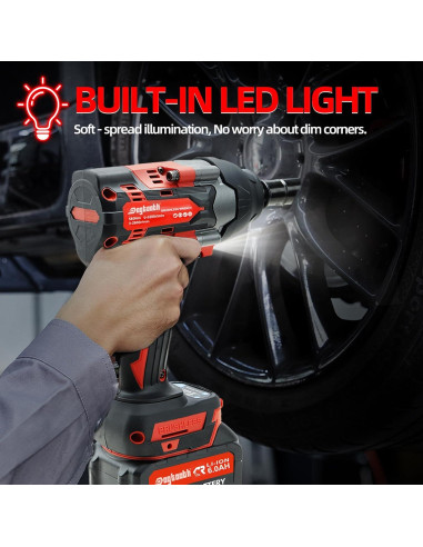 Llave de impacto inalámbrica Dogtooth 20V 850Nm 3200RPM