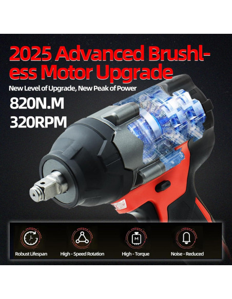 Llave de impacto inalámbrica Dogtooth 20V 850Nm 3200RPM