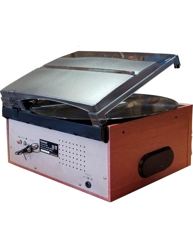 Reproductor de Vinilo Bluetooth Boytone BT-22MS con Radio y CD