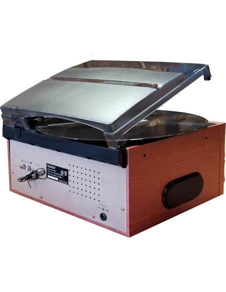 Reproductor de Vinilo Bluetooth Boytone BT-22MS con Radio y CD