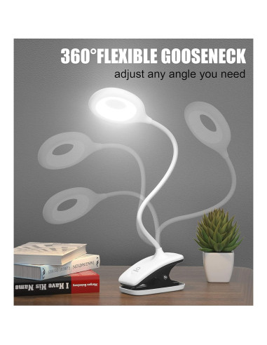 Lámpara de Escritorio LED DEEPLITE Recargable con Clip 8W