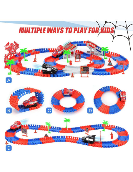 Pista de Carreras de Araña ITEFDTUTNE 209 Piezas para Niños