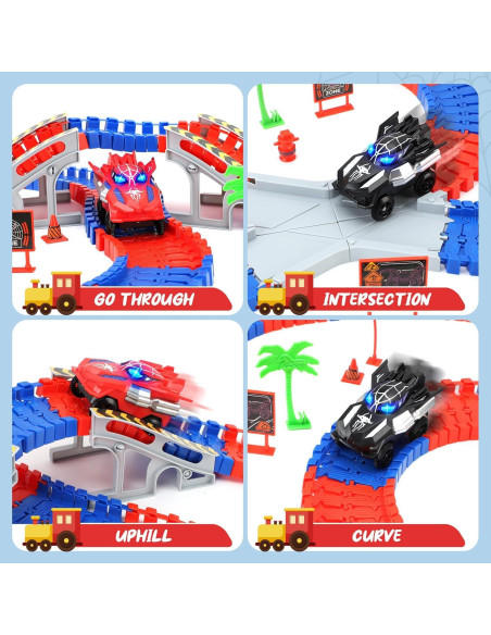 Pista de Carreras de Araña ITEFDTUTNE 209 Piezas para Niños