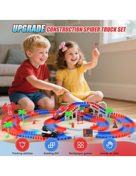 Pista de Carreras de Araña ITEFDTUTNE 209 Piezas para Niños