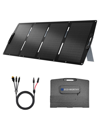 Panel Solar Portátil ECO-WORTHY 200W Plegable 23% Eficiencia
