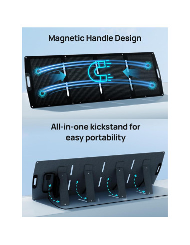 Panel Solar Portátil ECO-WORTHY 200W Plegable 23% Eficiencia