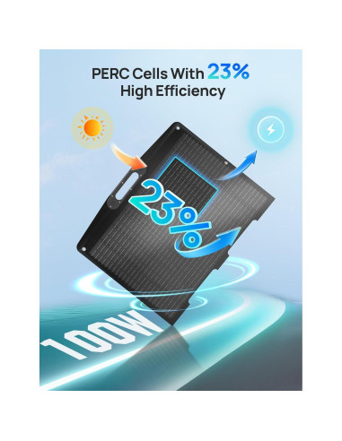 Panel Solar Portátil ECO-WORTHY 200W Plegable 23% Eficiencia