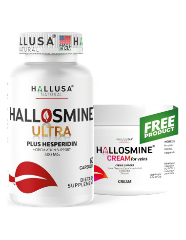 Suplemento Circulación Sanguínea Hallosmine 500mg Diosmina 60 Cápsulas