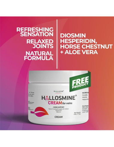 Suplemento Circulación Sanguínea Hallosmine 500mg Diosmina 60 Cápsulas