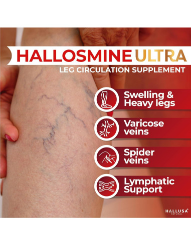 Suplemento Circulación Sanguínea Hallosmine 500mg Diosmina 60 Cápsulas