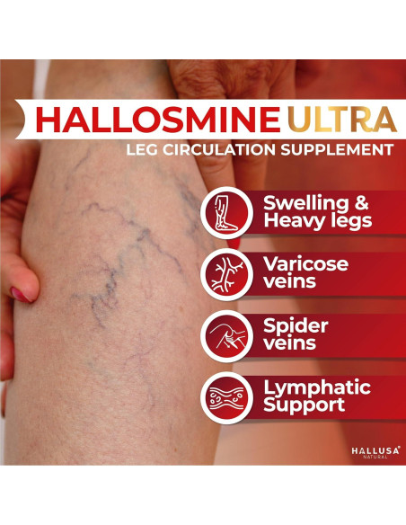 Suplemento Circulación Sanguínea Hallosmine 500mg Diosmina 60 Cápsulas