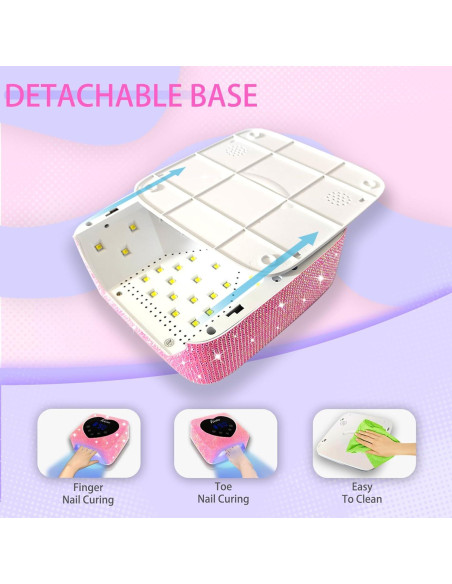 Lámpara de Uñas LED UV Kicylicy X20-PINK-D 72W Inalámbrica