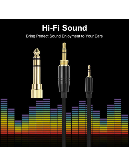 Cable de audio en espiral Xivip 1.83-3.05m 3.5mm a 2.5mm