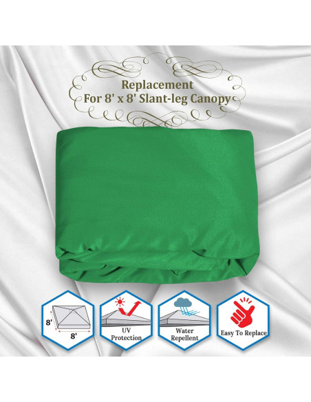 Toldo de Reemplazo YardGrow 2.44x2.44m para Carpa Inclinada Verde