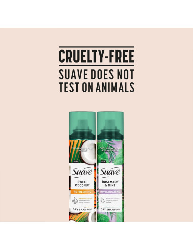 Champú Seco Suave 2-Pack - Romero y Menta, Coco Dulce 121g