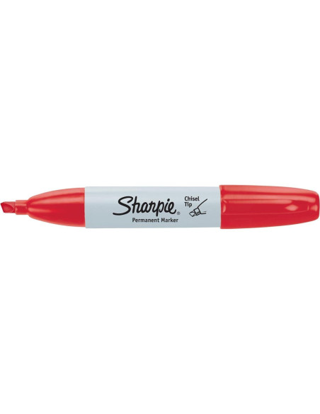 Marcador Permanente Sharpie Rojo Punta Cincel - Paquete de 2