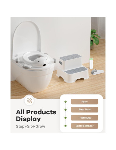 Asiento de Baño 3 en 1 Bunwag con Escalón y Bolsas