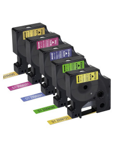 Cinta de Etiquetado RAEMALL D1 12mm Brillante 5-Pack