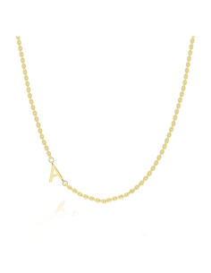 Collar Inicial Dainty de Oro 14k LuckFairy para Mujeres