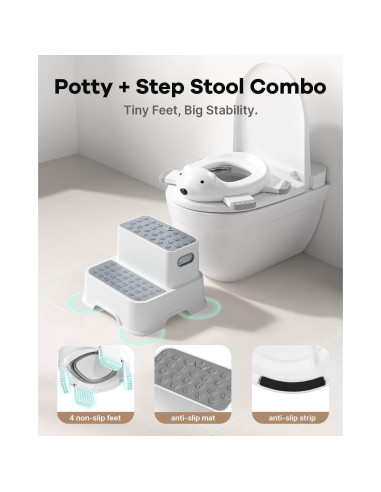 Asiento de Baño 3 en 1 Bunwag con Escalón y Bolsas