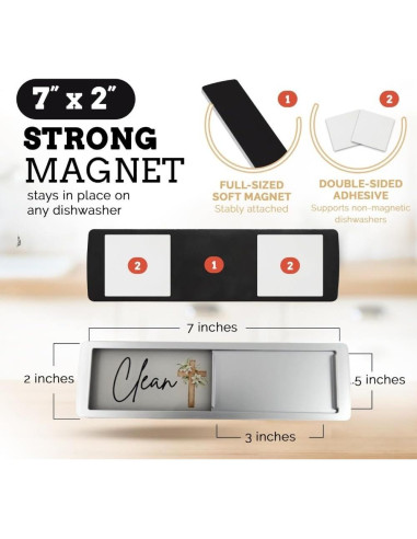 Imán de Lavavajillas Limpio Sucio Pretty Inappropriate 17.8x5.1cm