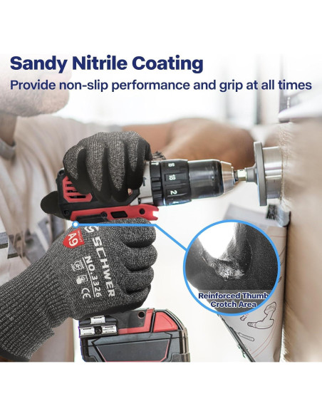 Guantes ProGuard M + Mangas Resistentes a Cortes ANSI A9