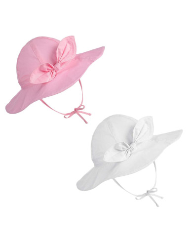 Sombreros de Sol para Niñas Bebés Syhood - 2 Piezas Ajustables