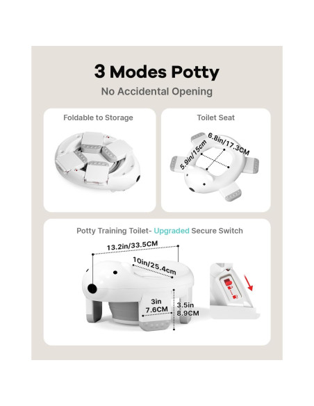 Asiento de Baño 3 en 1 Bunwag con Escalón y Bolsas