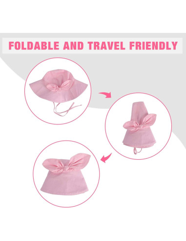 Sombreros de Sol para Niñas Bebés Syhood - 2 Piezas Ajustables