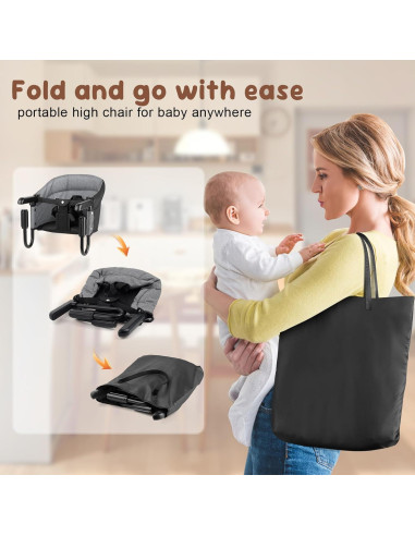 Silla Alta Gancho Baby Bliss Portátil para Bebés 6-36 Meses