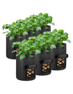 Paquete de 6 bolsas de cultivo de papa OPPOLIFE 10 galones