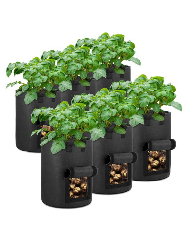 Paquete de 6 bolsas de cultivo de papa OPPOLIFE 10 galones