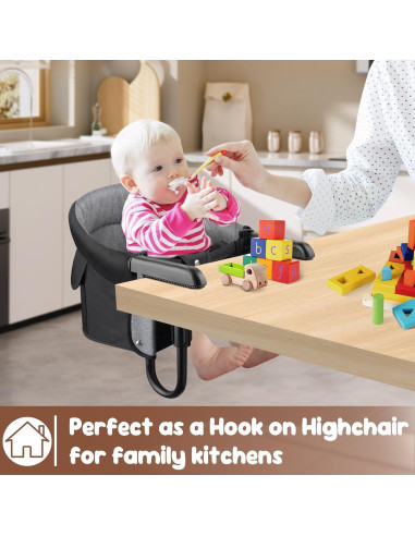 Silla Alta Gancho Baby Bliss Portátil para Bebés 6-36 Meses