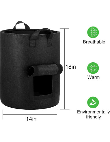 Paquete de 6 bolsas de cultivo de papa OPPOLIFE 10 galones