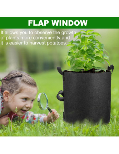 Paquete de 6 bolsas de cultivo de papa OPPOLIFE 10 galones