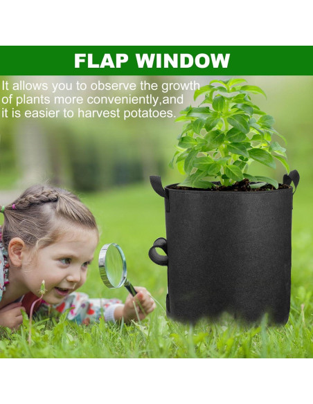 Paquete de 6 bolsas de cultivo de papa OPPOLIFE 10 galones