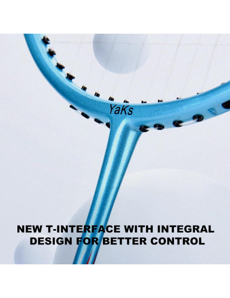 Conjunto de Raquetas de Bádminton YAKS Q03107 - 2 Raquetas + 12 Volantes