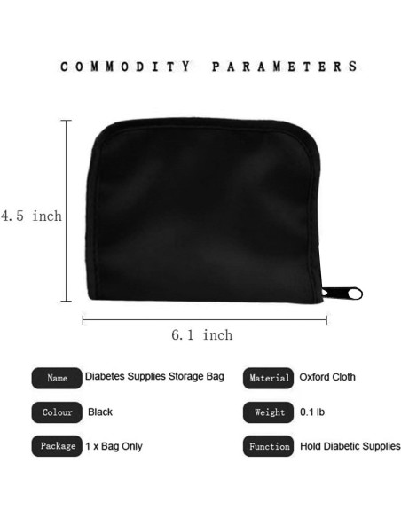 Bolsa Organizadora para Suministros Diabéticos VIVIDSTARRY 15.5x11.4cm