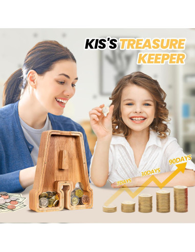 Alcancía de Letras de Madera KMC 22.86 cm Personalizada